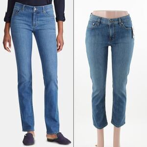Lauren Ralph Lauren Petite Premier Straight Jeans Ocean Blue Wash Denim